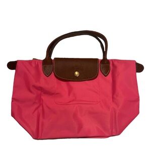 Pink Le Pliage Longchamp bag, small